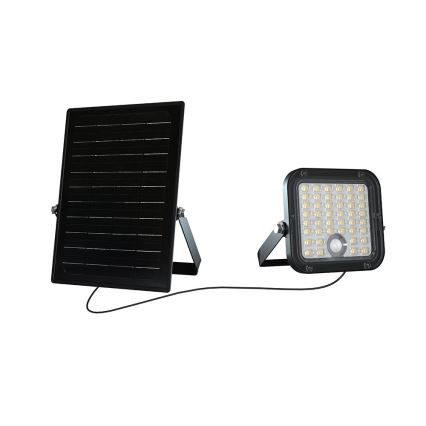 LED Hämardatav päikesepaneeliga prožektor anduriga LED/10W/3,7V 4000/6000K IP65 + kaugjuhtimispult