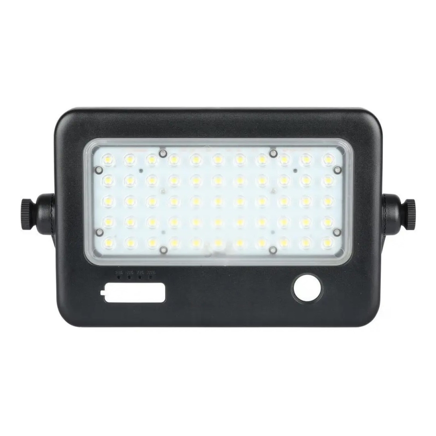 LED Hämardatav päikesepaneeliga prožektor anduriga LED/10W/3,7V 4000K IP65 7200 mAh + USB pesa