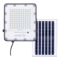 LED Hämardatav päikesepaneeliga prožektor LED/100W/3,2V 4500K IP65 must + kaugjuhtimispult