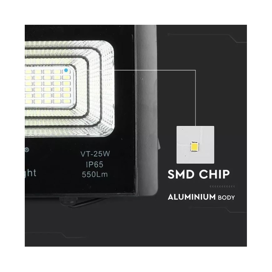 LED Hämardatav päikesepaneeliga prožektor LED/12W/3,2V 6000K IP65 5000 mAh + kaugjuhtimispult