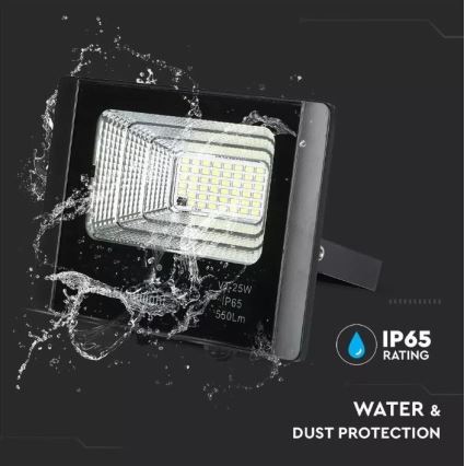 LED Hämardatav päikesepaneeliga prožektor LED/12W/3,2V 6000K IP65 5000 mAh + kaugjuhtimispult