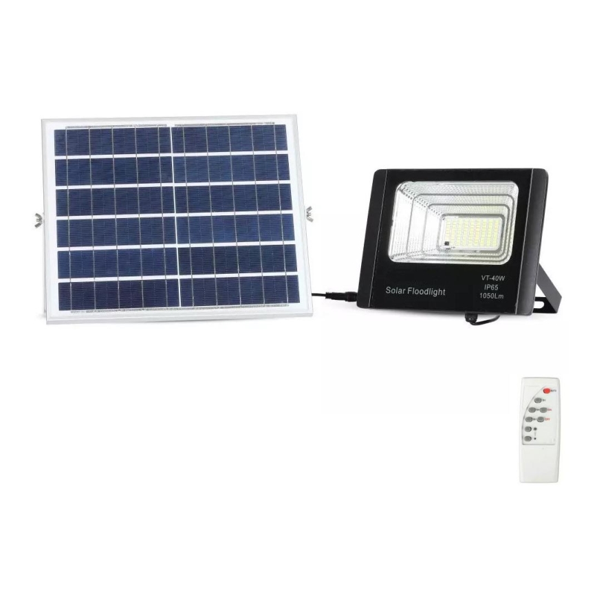 LED Hämardatav päikesepaneeliga prožektor LED/16W/3,2V 4000K IP65 10000 mAh + kaugjuhtimispult