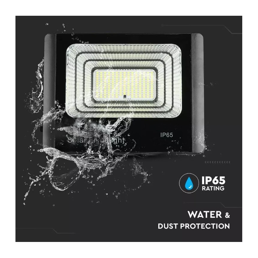 LED Hämardatav päikesepaneeliga prožektor LED/16W/3,2V 4000K IP65 10000 mAh + kaugjuhtimispult