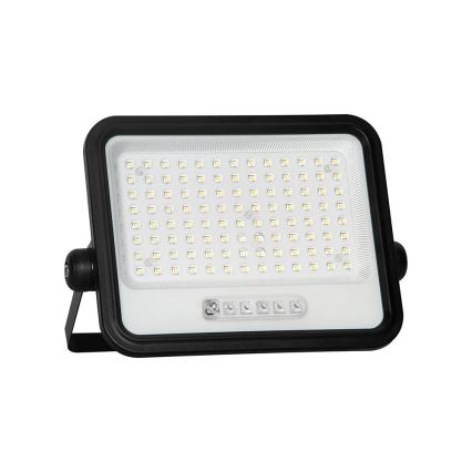 Hämardatav LED-päikesetoitega prožektor LED/200W/3,2V 2000-8000K IP65 10000 mAh must + kaugjuhtimispult