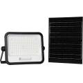 LED hämardatav päikesepaneeliga reflektor LED/300W/3,2V 2000-8000K IP65 15000 mAh must + kaugjuhtimispult