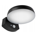 LED hämardatav päikesepaneeliga seinavalgusti anduriga LED/3W/3,7V 1800 mAh IP54 must
