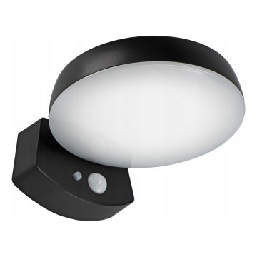 LED hämardatav päikesepaneeliga seinavalgusti anduriga LED/3W/3,7V 1800 mAh IP54 must
