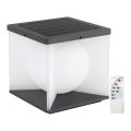 LED Hämardatav päikesepaneeliga seinavalgusti LED/3W/3,7V IP65 3000K 2600 mAh + kaugjuhtimispult
