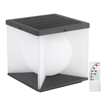 LED Hämardatav päikesepaneeliga Seinavalgusti LED/3W/3,7V IP65 3000K + kaugjuhtimispult