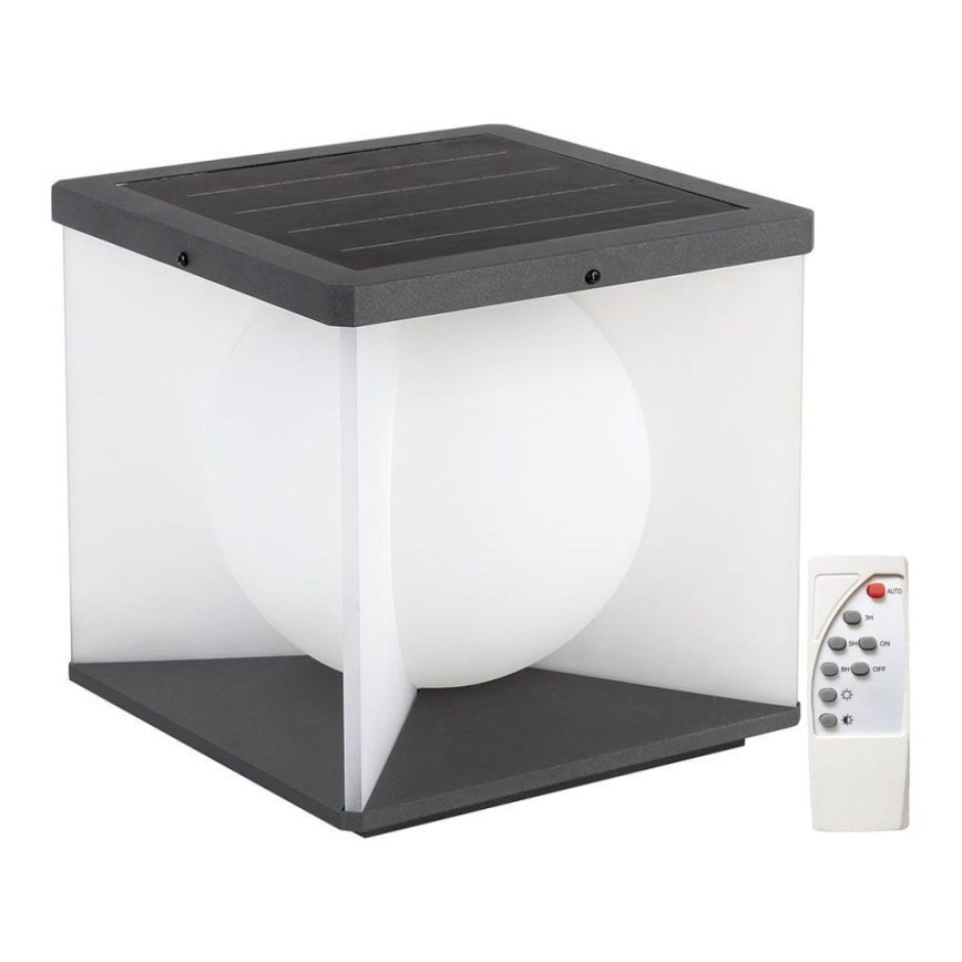 LED Hämardatav päikesepaneeliga Seinavalgusti LED/3W/3,7V IP65 3000K + kaugjuhtimispult