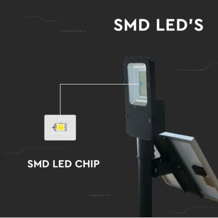 LED Hämardatav päikesepaneeliga tänav lamp LED/50W/6,4V 6000K IP65 50000 mAh + kaugjuhtimispult