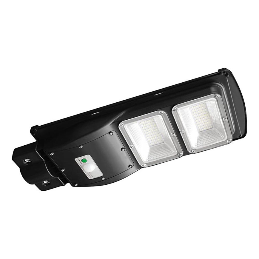 LED Hämardatav päikesepaneeliga tänavalamp koos liikumis- ja hämardusanduriga LED/8W/3,2V 6000K IP65 9000 mAh must + kaugjuhtimispult