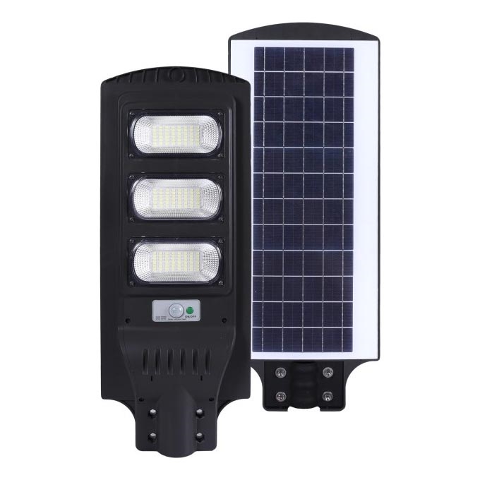 LED Hämardatav päikesepaneeliga tänavalamp koos liikumis- ja hämardusanduriga URBI LED/8W/3,2V 6500K IP54 + kaugjuhtimispult