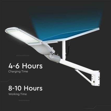 LED Hämardatav päikesepaneeliga tänavalamp SAMSUNG CHIP LED/50W/6,4V 6000K IP65 30000 mAh + kaugjuhtimispult