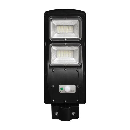 LED Hämardatav päikesepaneeliga tänavalamp koos liikumis- ja hämardusanduriga LED/8W/3,2V 6000K IP65 9000 mAh must + kaugjuhtimispult
