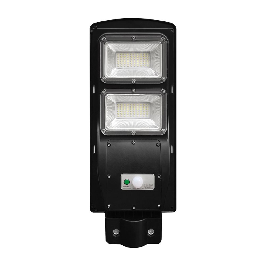 LED Hämardatav päikesepaneeliga tänavalamp koos liikumis- ja hämardusanduriga LED/8W/3,2V 6000K IP65 9000 mAh must + kaugjuhtimispult