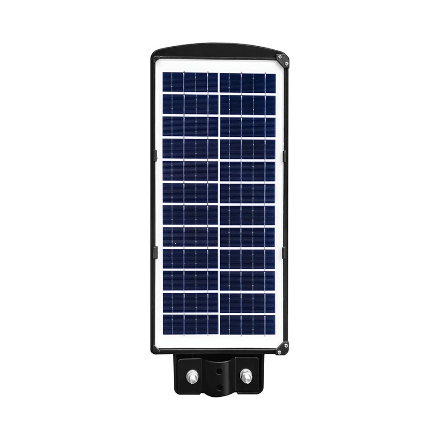 LED Hämardatav päikesepaneeliga tänavalamp koos liikumis- ja hämardusanduriga LED/8W/3,2V 6000K IP65 9000 mAh must + kaugjuhtimispult