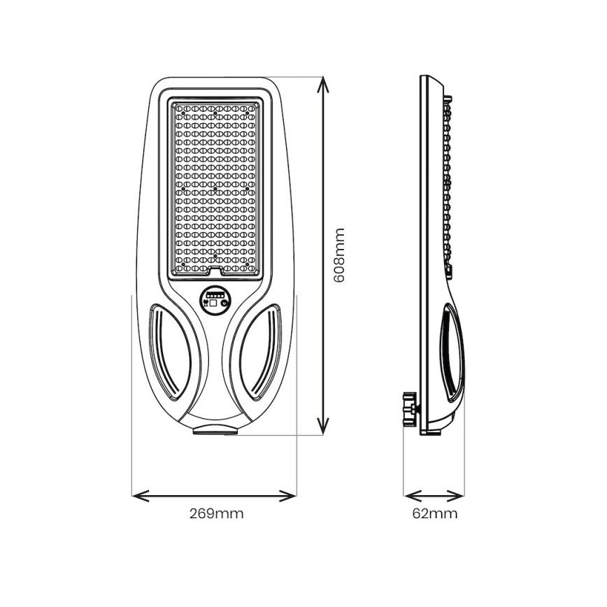 Hämardatav LED-päikese tänavavalgusti anduriga VENICE LED/200W/3,2V 12000 mAh IP65 must + kaugjuhtimispult