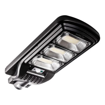 LED Hämardatav päikesepaneeliga tänavavalgusti koos anduriga LED/180W/6V 6500K IP65 must + kaugjuhtimispult