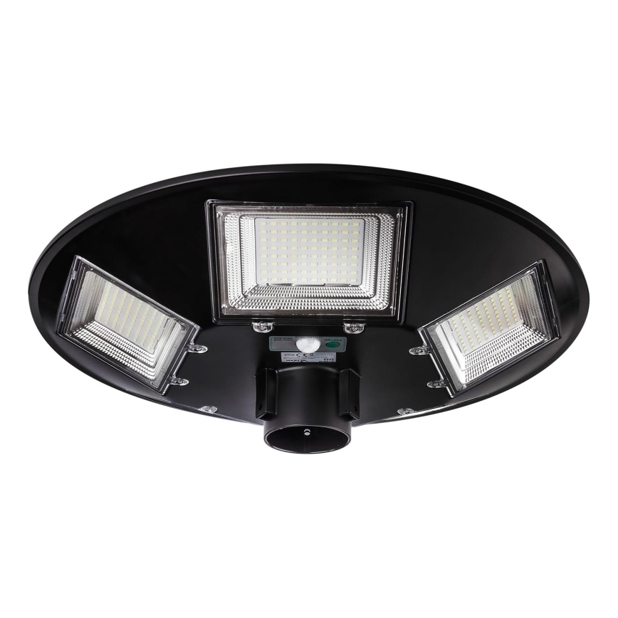 LED Hämardatav päikesepaneeliga tänavavalgusti koos anduriga LED/22W/6V 18000 mAh 6500K IP65 must + kaugjuhtimispult