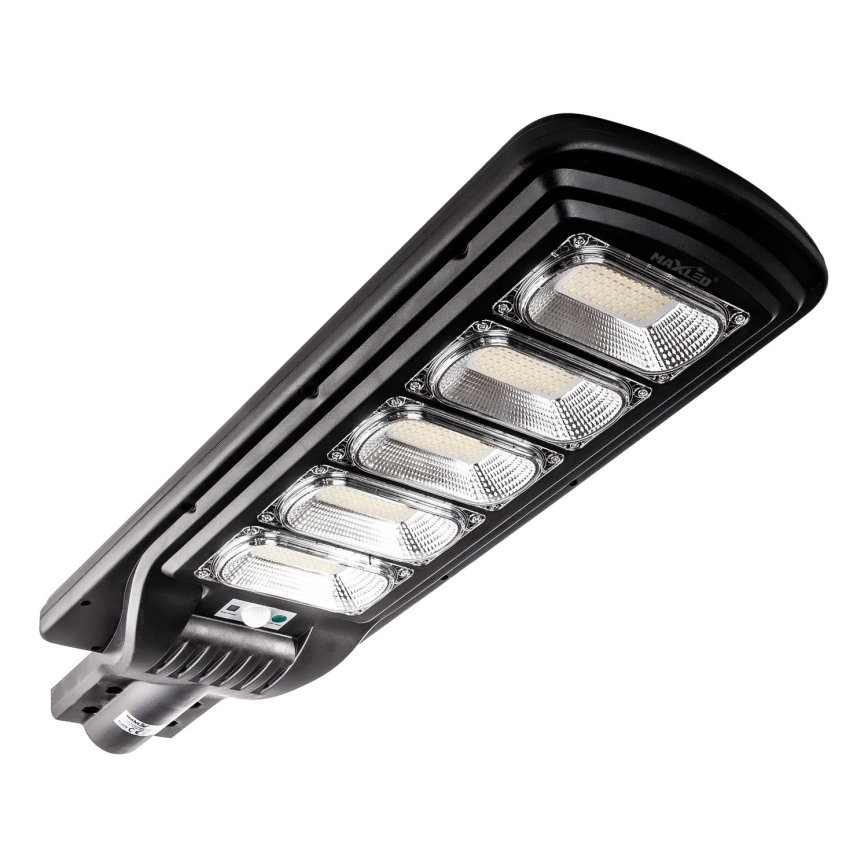 LED Hämardatav päikesepaneeliga tänavavalgusti koos anduriga LED/300W/6V 6500K IP65 must + kaugjuhtimispult