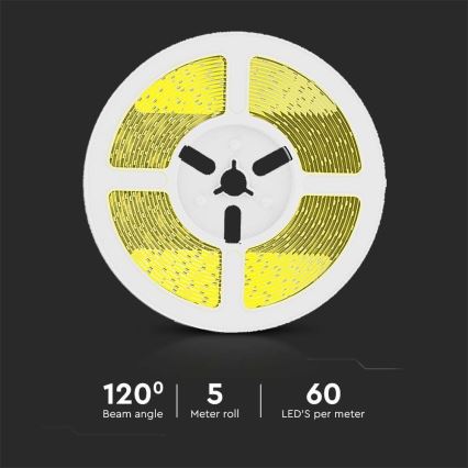 LED Hämardatav päikesepaneeliga valgusriba LED/1,2W/3,7V 4000K IP67 5m + kaugjuhtimispult