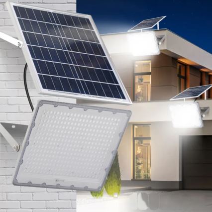 LED-hämardatav päikesereflektor LED/50W/3,2V 5000K 6000 mAh IP65 must + kaugjuhtimispult