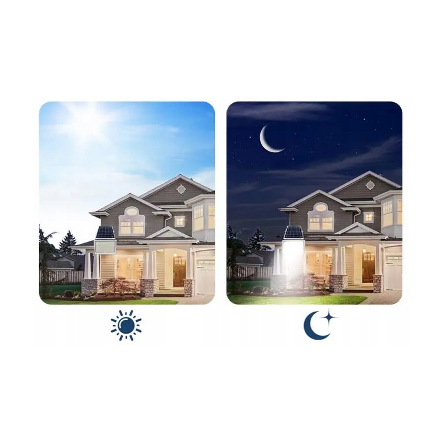 LED-hämardatav päikesereflektor LED/50W/3,2V 5000K 6000 mAh IP65 must + kaugjuhtimispult