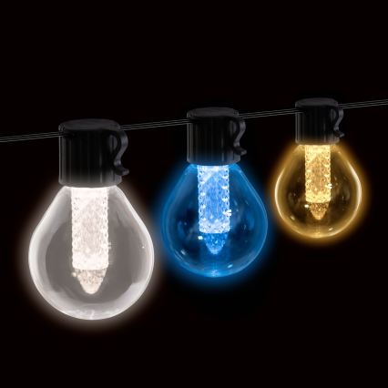 LED hämardatav päikesepatareiga valgusketi 15xLED/1,5W/3,7/5V 2700-10000K 2200 mAh 9 m IP65 must + kaugjuhtimispult