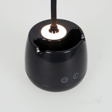 LED Hämardatav paindlik laetav laualamp LUSIA LED/5W/5V 3000/4000K 1200 mAh must