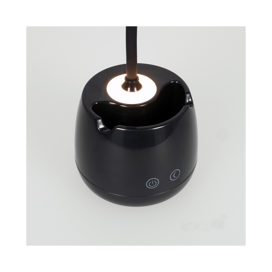 LED Hämardatav paindlik laetav laualamp LUSIA LED/5W/5V 3000/4000K 1200 mAh must