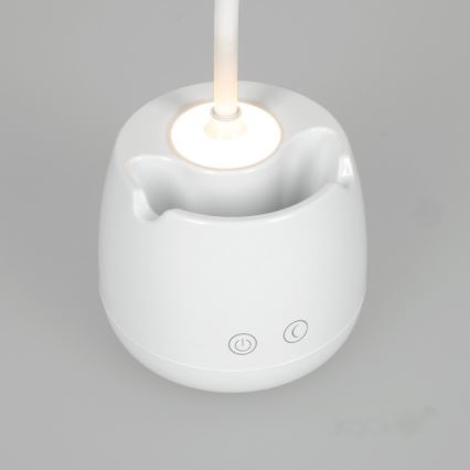 LED Hämardatav paindlik laetav laualamp LUSIA LED/5W/5V 3000/4000K 1200 mAh valge