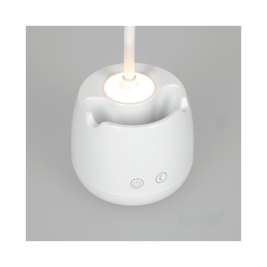 LED Hämardatav paindlik laetav laualamp LUSIA LED/5W/5V 3000/4000K 1200 mAh valge