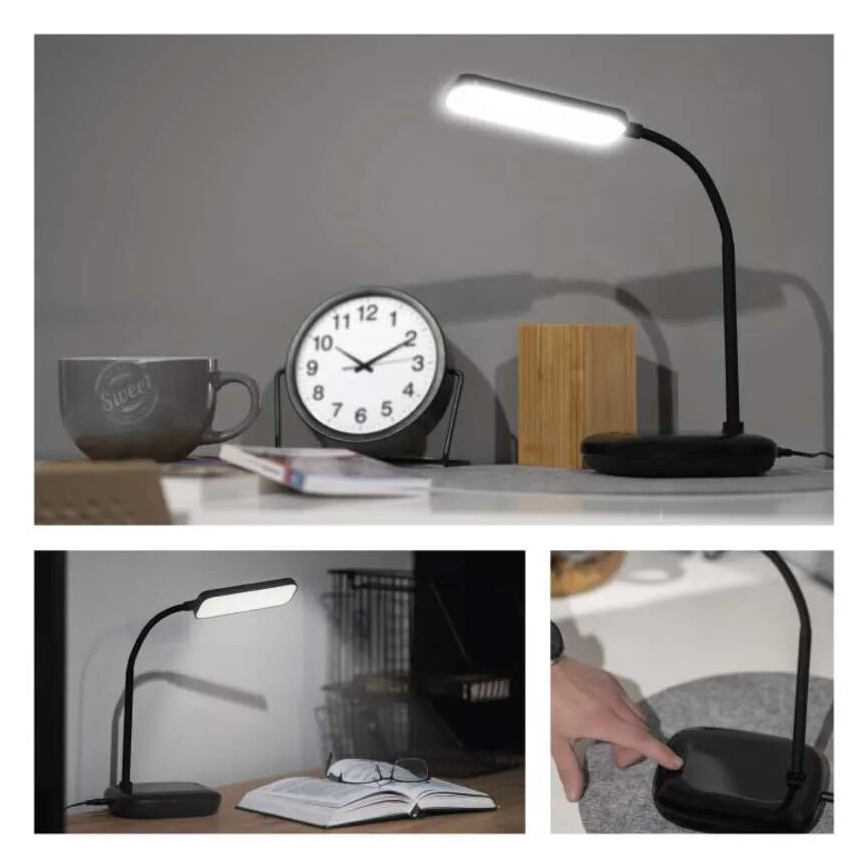 LED Hämardatav paindlik laualamp LED/12W/230V 3000K/4000K/6500K must