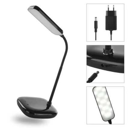 LED Hämardatav paindlik laualamp LED/12W/230V 3000K/4000K/6500K must