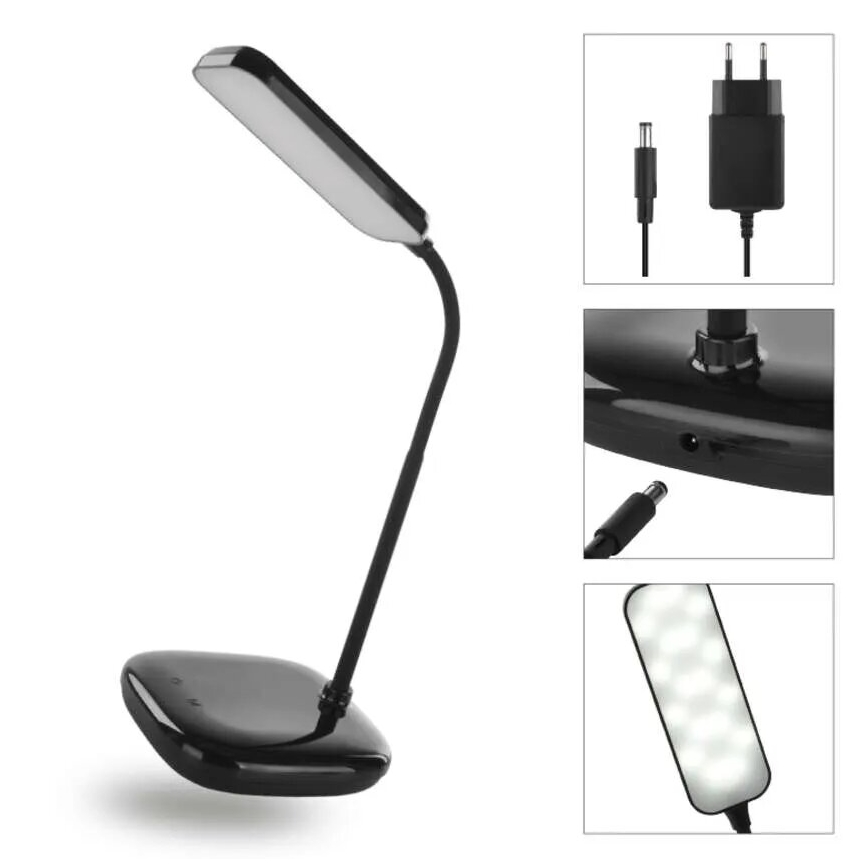 LED Hämardatav paindlik laualamp LED/12W/230V 3000K/4000K/6500K must