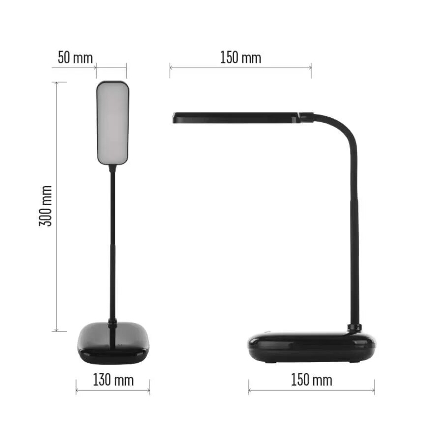 LED Hämardatav paindlik laualamp LED/12W/230V 3000K/4000K/6500K must