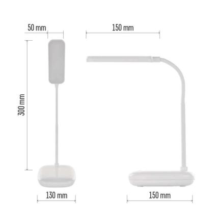 LED Hämardatav paindlik laualamp LED/12W/230V 3000K/4000K/6500K valge