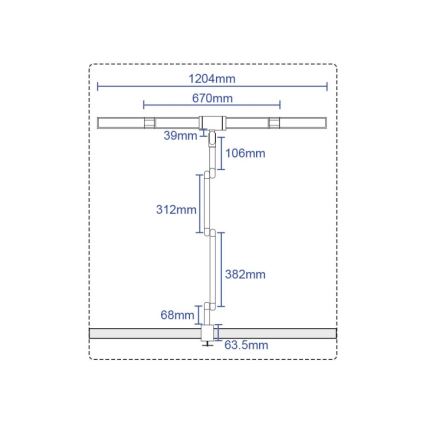 LED Hämardatav puutetundlik paindlik laualamp LED/36W/230V 3000-6500K CRI 92 must