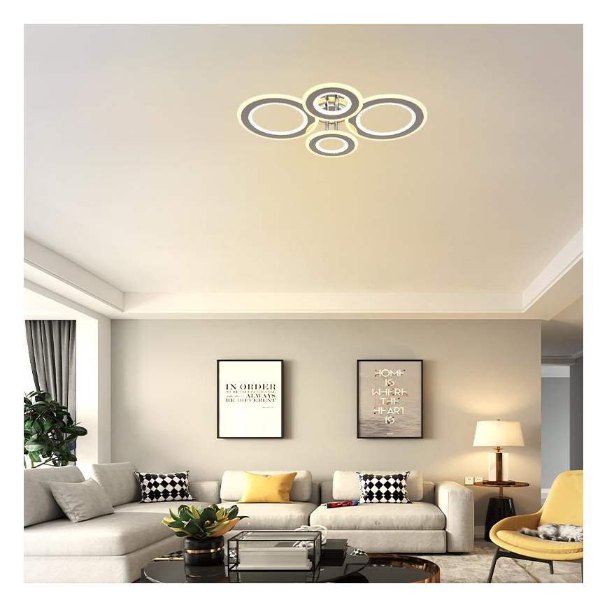 LED Hämardatav pinnale kinnitatav lühter LED/100W/230V 3000-6500K + kaugjuhtimispult