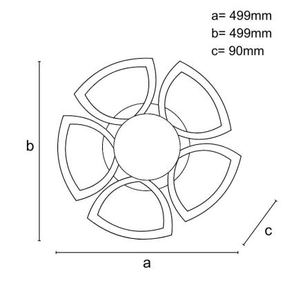 LED Hämardatav pinnale kinnitatav lühter LED/145W/230V 3000-6500K + kaugjuhtimispult
