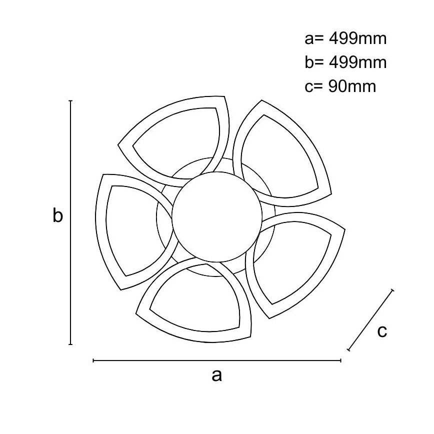 LED Hämardatav pinnale kinnitatav lühter LED/145W/230V 3000-6500K + kaugjuhtimispult