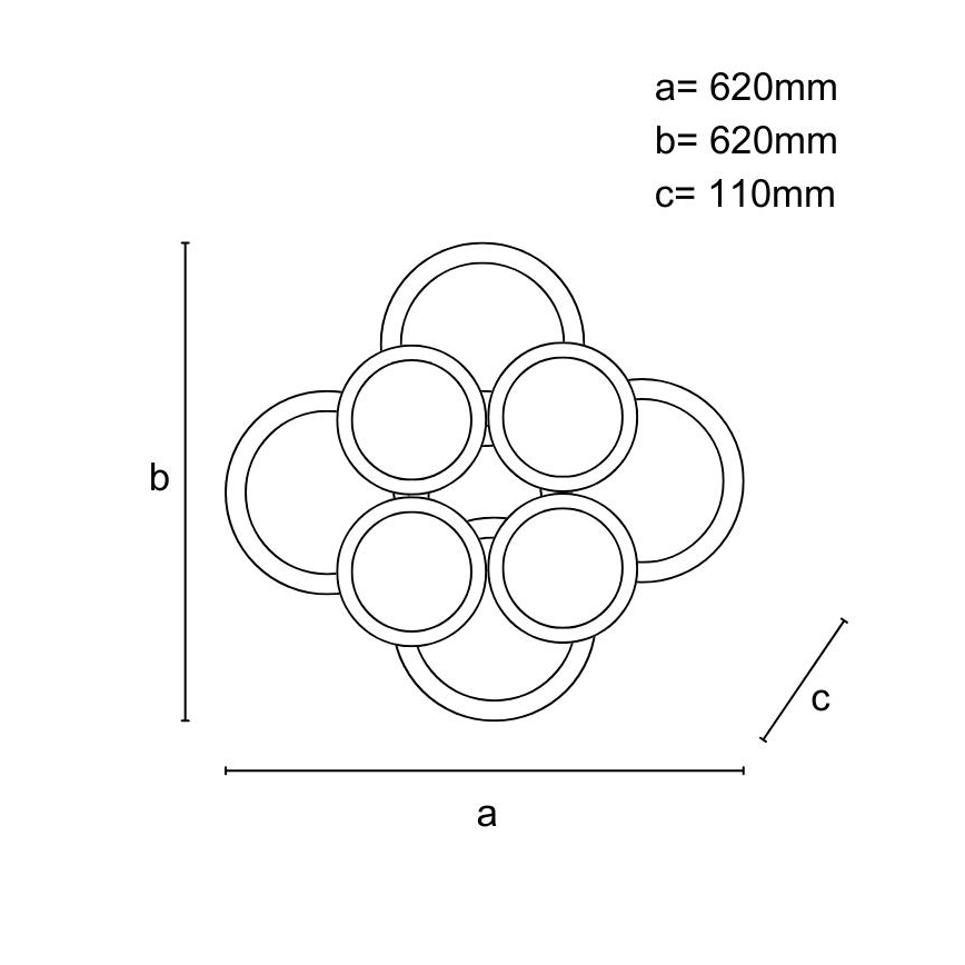 LED Hämardatav pinnale kinnitatav lühter LED/200W/230V 3000-6500K + kaugjuhtimispult