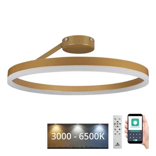 LED Hämardatav pinnale kinnitatav lühter LED/40W/230V 3000-6500K kuldne + kaugjuhtimispult