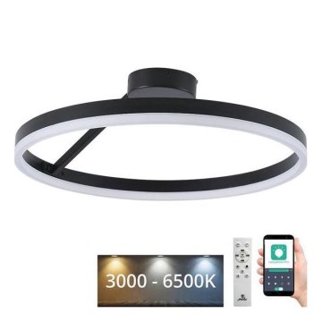 LED Hämardatav pinnale kinnitatav lühter LED/40W/230V 3000-6500K must + kaugjuhtimispult
