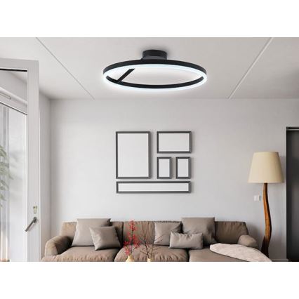 LED Hämardatav pinnale kinnitatav lühter LED/40W/230V 3000-6500K must + kaugjuhtimispult
