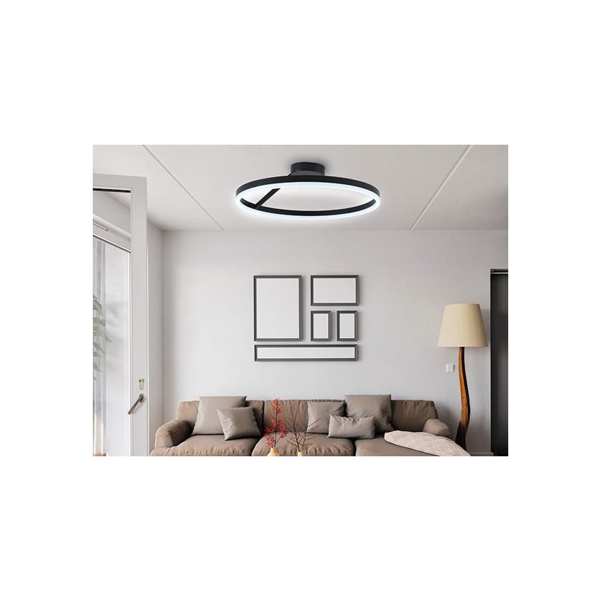 LED Hämardatav pinnale kinnitatav lühter LED/40W/230V 3000-6500K must + kaugjuhtimispult