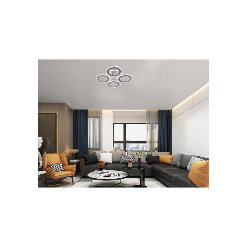 LED Hämardatav pinnale kinnitatav lühter LED/55W/230V 3000-6500K + kaugjuhtimispult