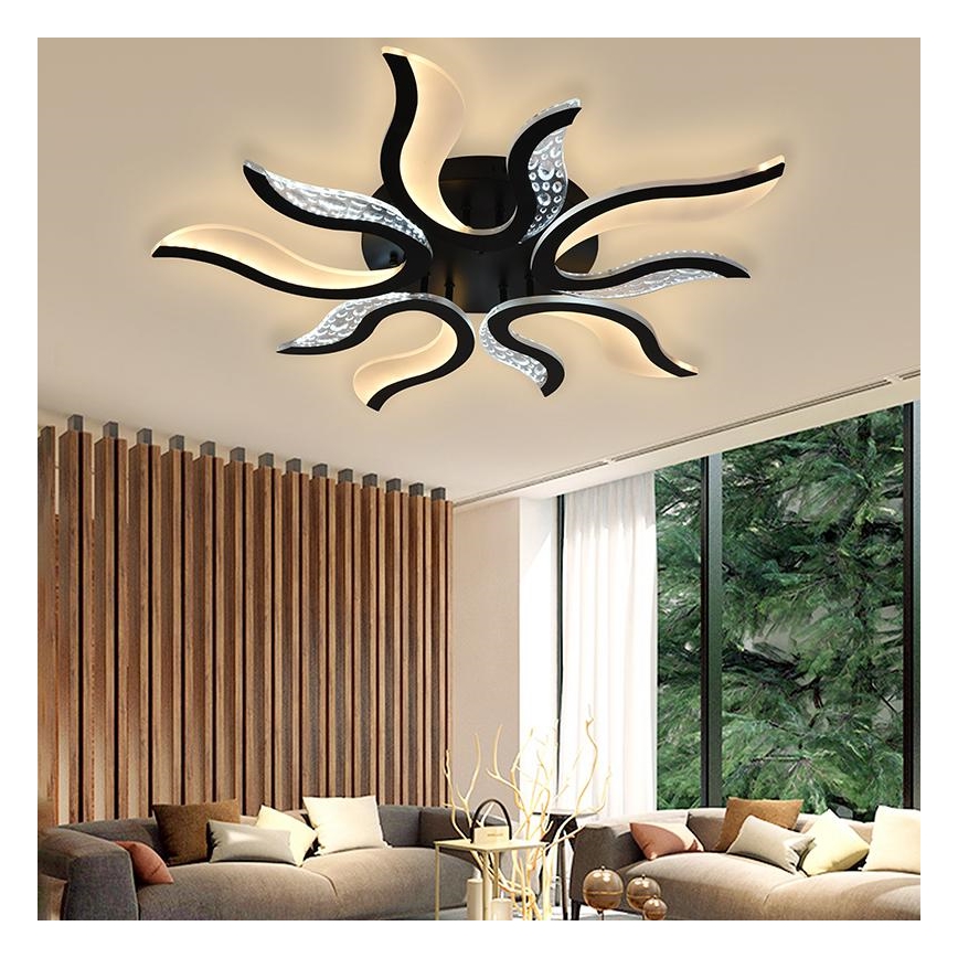 LED Hämardatav pinnale kinnitatav lühter LED/65W/230V 3000-6500K must + kaugjuhtimispult