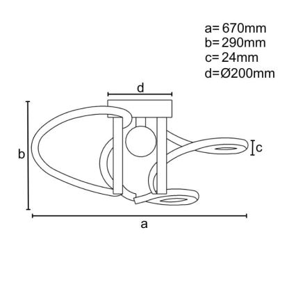 LED Hämardatav pinnale kinnitatav lühter LED/70W/230V 3000-6500K + kaugjuhtimispult